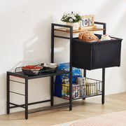 Pet Feeding Station with Storage Dog Food & Toy Organizer Raised Dog Bowls V952-JSCCHSWJ3622FIZLTV0