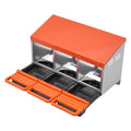Chicken Nest Box, 3-Compartment, 15 to 30 in Stable & Corrosion-Resistant Metal Nesting Boxes with Inclined V952-JSCDX1530INCCC3QIV0