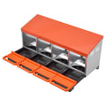 Chicken Nesting Boxes, 4 Compartments, Metal Egg Laying Boxes with Protective Collection Lids, Roll Out V952-JSCDX1530INCI7BMT002V0