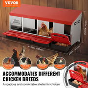 4-Compartment Chicken Nest Box Metal Box with Inclined Nesting Boxes V952-JSCDX1530INCI7BMTV0