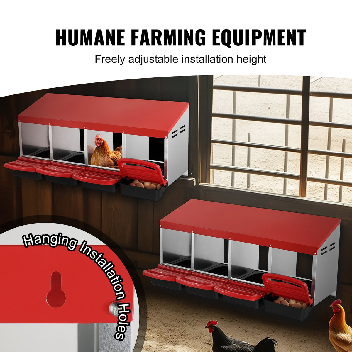 4-Compartment Chicken Nest Box Metal Box with Inclined Nesting Boxes V952-JSCDX1530INCI7BMTV0