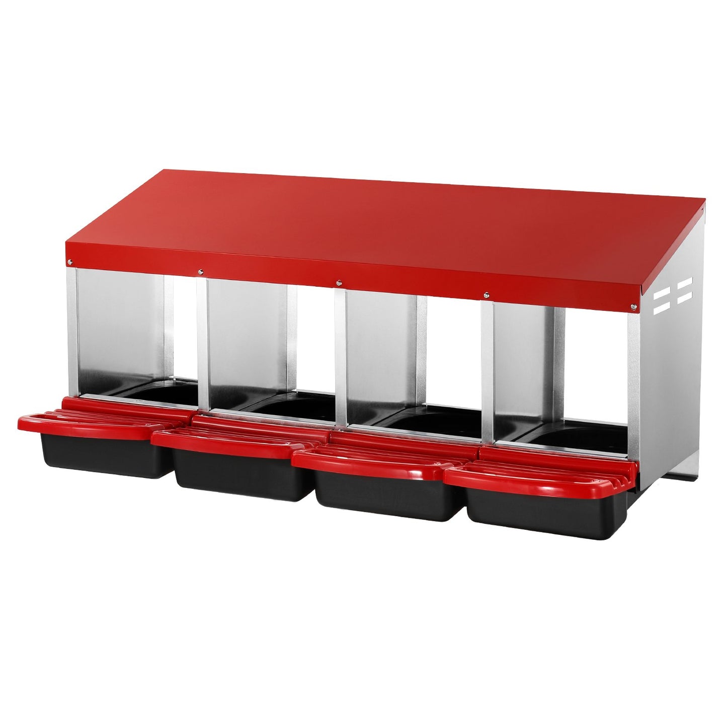 4-Compartment Chicken Nest Box Metal Box with Inclined Nesting Boxes V952-JSCDX1530INCI7BMTV0