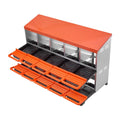 2 Tiers Chicken Nesting Boxes, 10 Compartments, Metal Egg Laying Boxes with Protective Collection Lids, Roll V952-JSCDX3045INCT4Y3W002V0