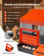 2 Tiers Chicken Nesting Boxes, 10 Compartments, Metal Egg Laying Boxes with Protective Collection Lids, Roll V952-JSCDX3045INCT4Y3W002V0
