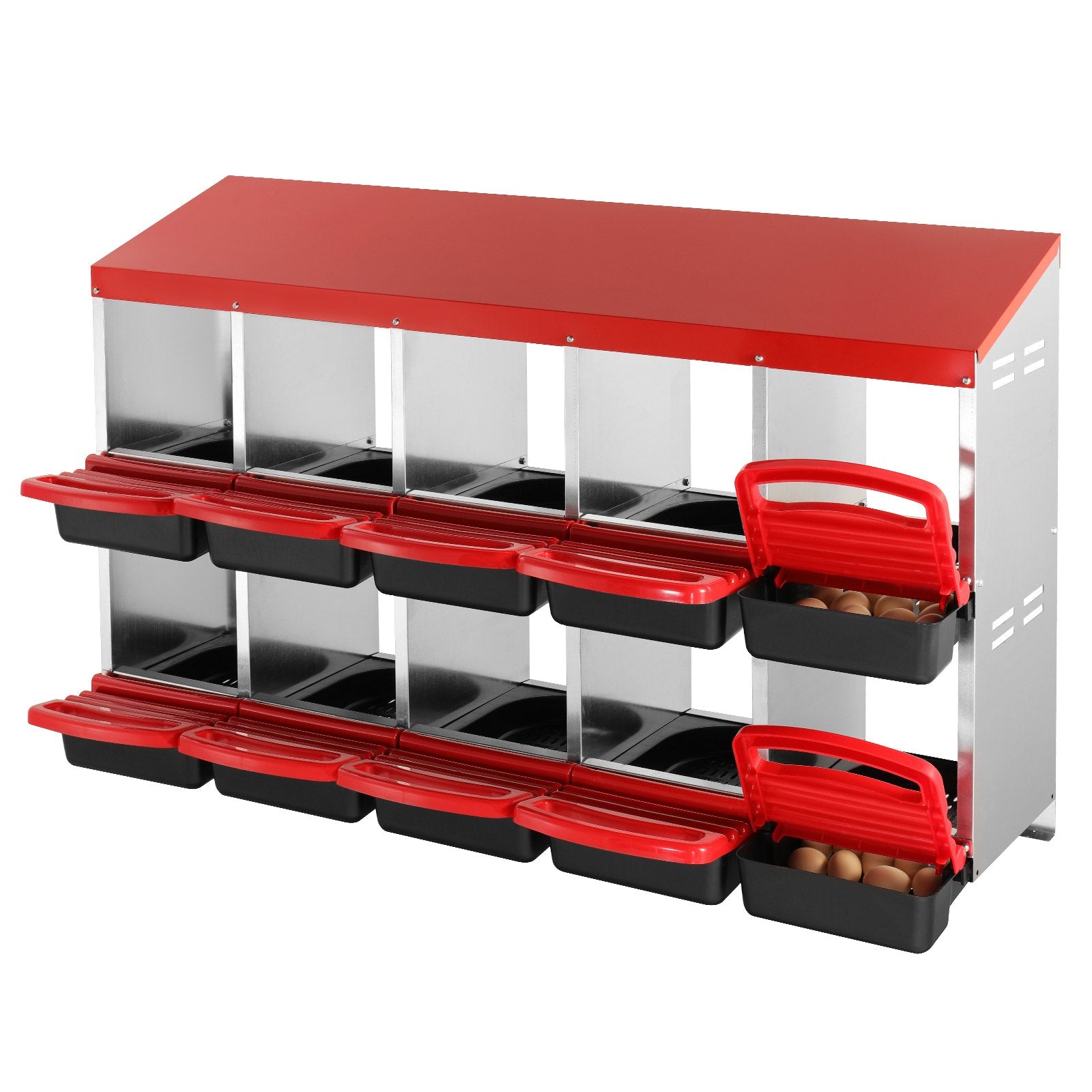 10-Compartment Chicken Nest Box Mental Box with Inclined Nesting Boxes V952-JSCDX3045INCT4Y3WV0