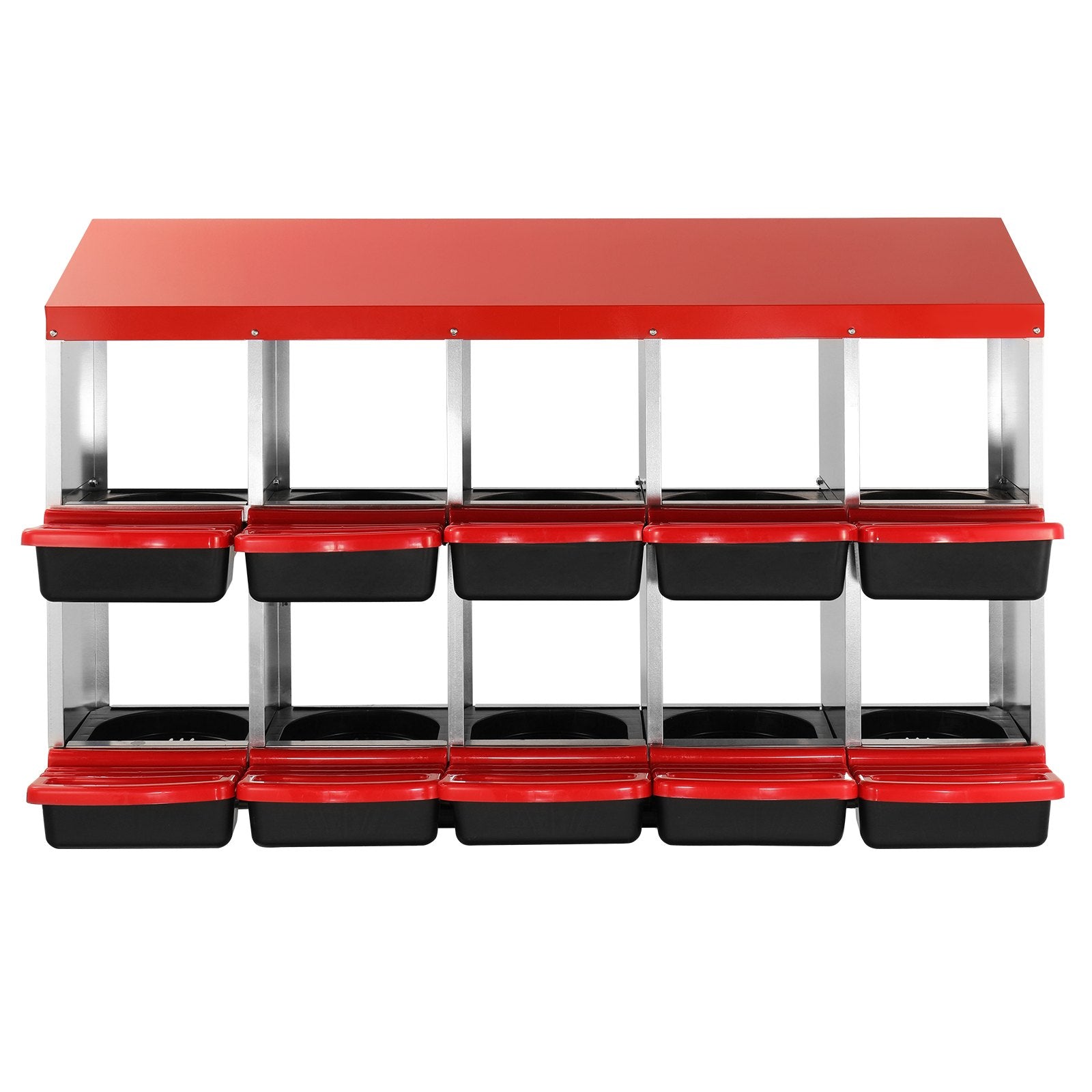 10-Compartment Chicken Nest Box Mental Box with Inclined Nesting Boxes V952-JSCDX3045INCT4Y3WV0