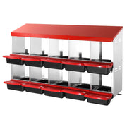 10-Compartment Chicken Nest Box Mental Box with Inclined Nesting Boxes V952-JSCDX3045INCT4Y3WV0