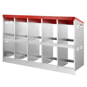 10-Compartment Chicken Nest Box Mental Box with Inclined Nesting Boxes V952-JSCDX3045INCT4Y3WV0