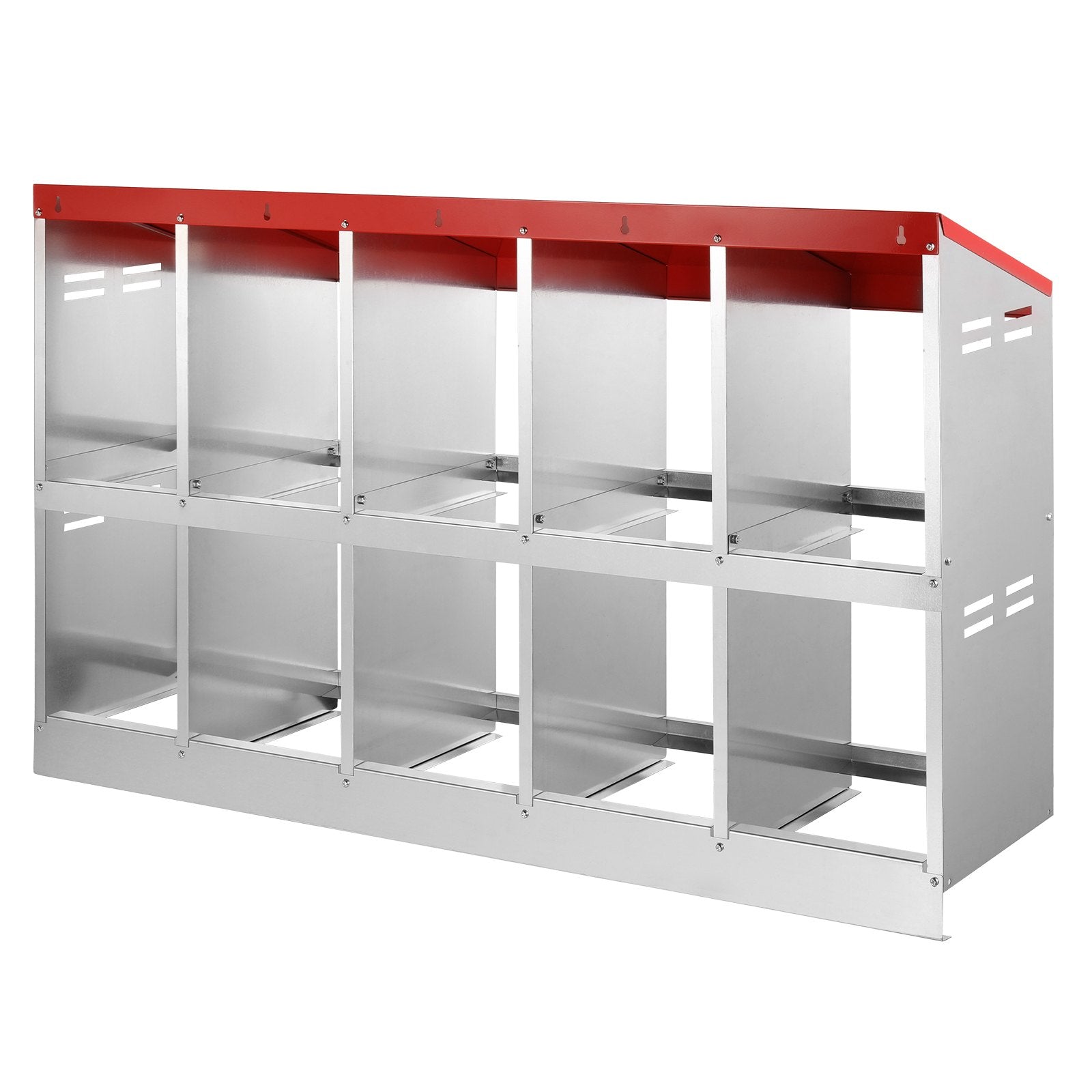10-Compartment Chicken Nest Box Mental Box with Inclined Nesting Boxes V952-JSCDX3045INCT4Y3WV0