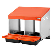 Chicken Nesting Boxes, 2 Compartments, Easy Egg Collection, Wall Mount, Easy to Assemble, Galvanized Steel V952-JSCDXJS2GJ15PZUI4001V0