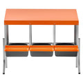 Chicken Nesting Boxes, 3 Compartments, with Support Legs, Easy Egg Collection, Galvanized Steel and V952-JSCDXJS3GJ26OS4A9001V0