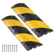 1000MM Rubber Speed Bump, 2 Pack, 2 Channel Heavy Duty Traffic Speed Hump, 9,979 kg/Axle Load Capacity, Cable V952-JSDDLBHPDDK2SDET4001V0