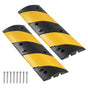 1000MM Rubber Speed Bump, 2 Pack, 2 Channel Heavy Duty Traffic Speed Hump, 9,979 kg/Axle Load Capacity, Cable V952-JSDDLBHPDDK2SDET4001V0