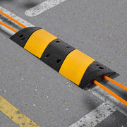 1000MM Rubber Speed Bump, 2 Pack, 2 Channel Heavy Duty Traffic Speed Hump, 9,979 kg/Axle Load Capacity, Cable V952-JSDDLBHPDDK2SDET4001V0