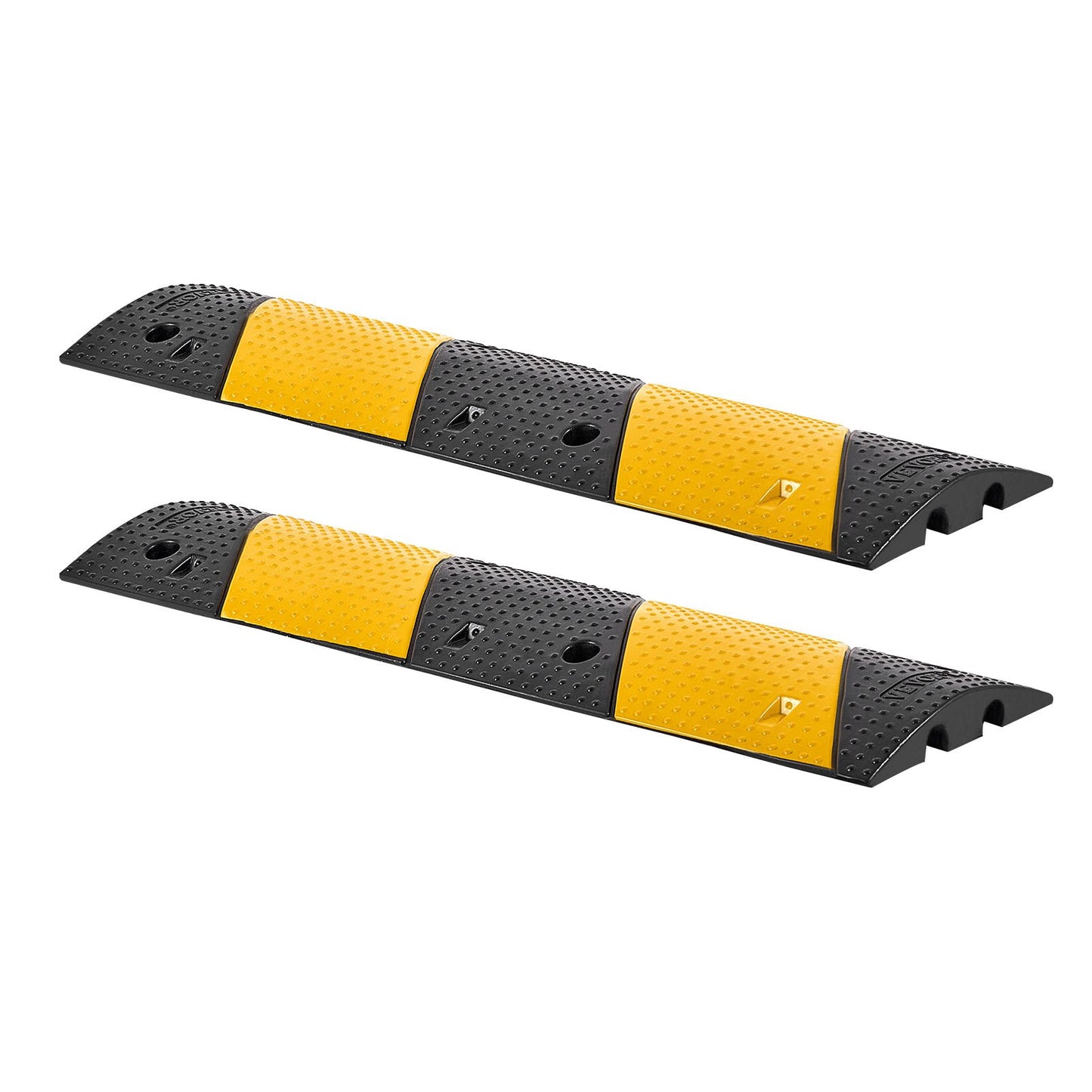 1000MM Rubber Speed Bump, 2 Pack, 2 Channel Heavy Duty Traffic Speed Hump, 9,979 kg/Axle Load Capacity, Cable V952-JSDDLBHPDDK2SDET4001V0
