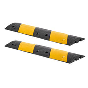 1000MM Rubber Speed Bump, 2 Pack, 2 Channel Heavy Duty Traffic Speed Hump, 9,979 kg/Axle Load Capacity, Cable V952-JSDDLBHPDDK2SDET4001V0