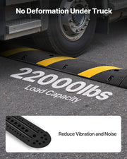 1830MM Rubber Speed Bump, 2 Channel, Heavy Duty Traffic Speed Hump, 9,979 kg/axle Load Capacity, Cable V952-JSDDLBHPDZK1UBYXX001V0