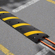 1830MM Rubber Speed Bump, 2 Pack, 2 Channel Heavy Duty Traffic Speed Hump, 9,979 kg/Axle Load Capacity, Cable V952-JSDDLBHPDZK2UP77S001V0