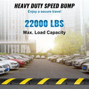 6 ft Rubber Speed Hump, 2 Channel, 10000 kg/axle Load Capacity Heavy Duty Traffic Speed Bump, with High V952-JSDDLBHQXJZTA4MA6V0