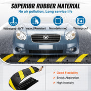 6 ft Rubber Speed Hump, 2 Channel, 10000 kg/axle Load Capacity Heavy Duty Traffic Speed Bump, with High V952-JSDDLBHQXJZTA4MA6V0