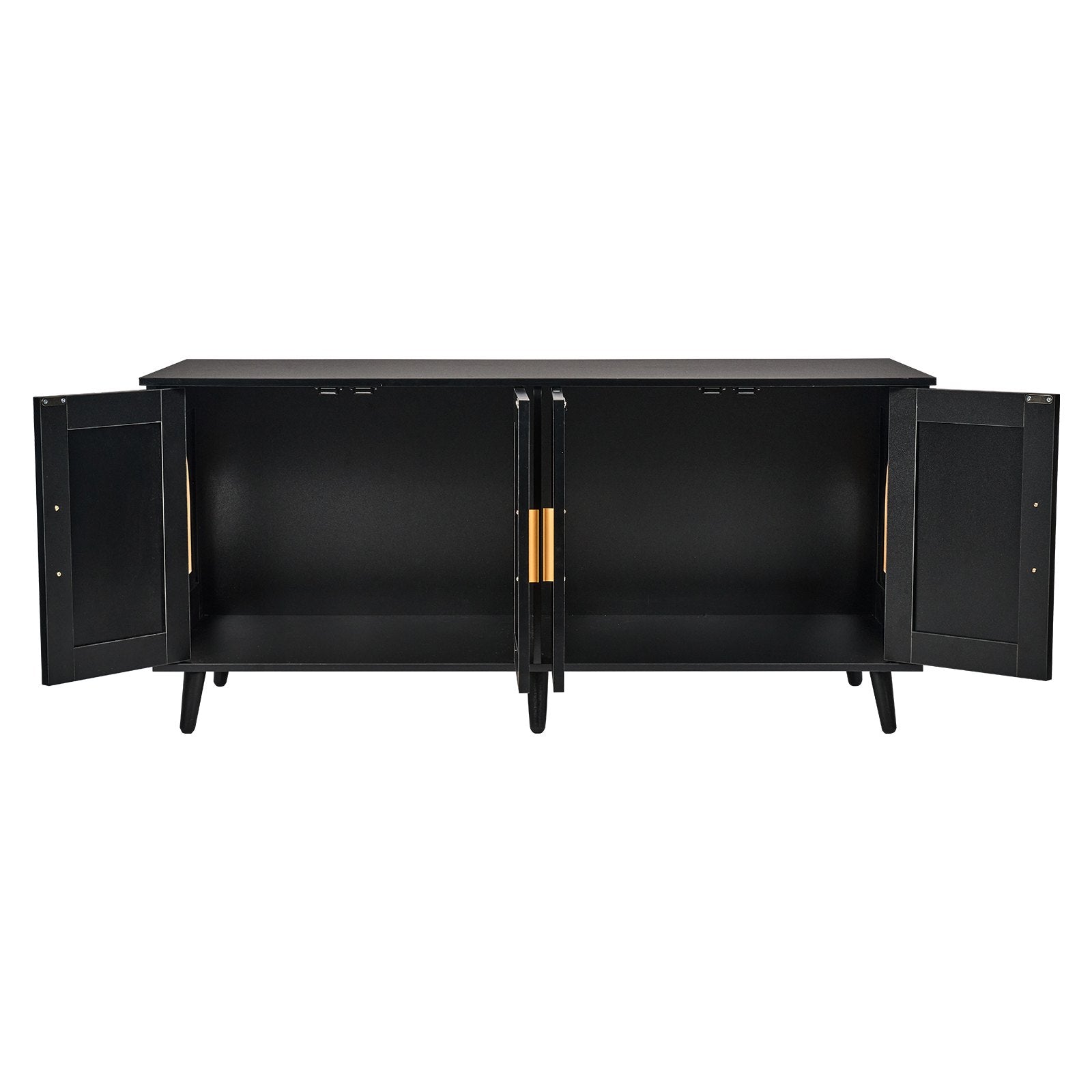 Cat Litter Box Enclosure Wooden Litter Box Furniture Hidden 2 Rooms Black V952-JSDMMSPWQ472J3GQVV0