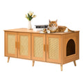 Cat Litter Box Enclosure Wooden Litter Box Furniture Hidden for 2 Cats V952-JSDMMSPWQ472W1G51V0