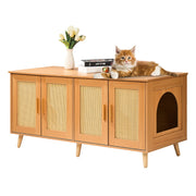 Cat Litter Box Enclosure Wooden Litter Box Furniture Hidden for 2 Cats V952-JSDMMSPWQ472W1G51V0