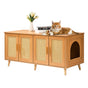 Cat Litter Box Enclosure Wooden Litter Box Furniture Hidden for 2 Cats V952-JSDMMSPWQ472W1G51V0