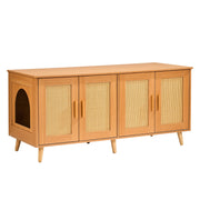 Cat Litter Box Enclosure Wooden Litter Box Furniture Hidden for 2 Cats V952-JSDMMSPWQ472W1G51V0