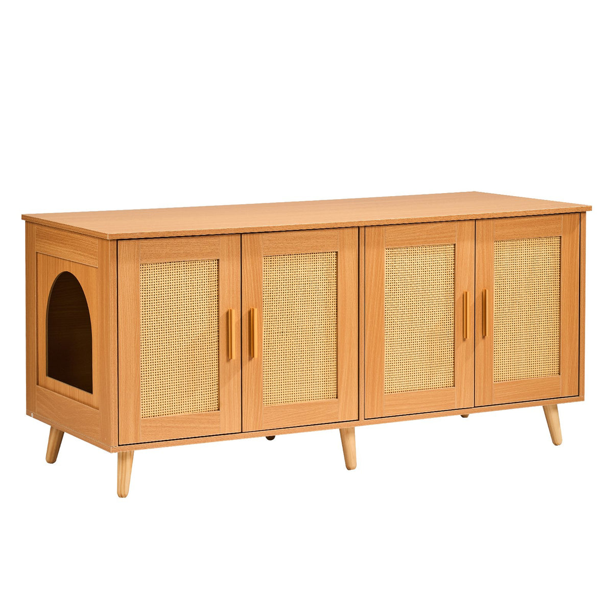 Cat Litter Box Enclosure Wooden Litter Box Furniture Hidden for 2 Cats V952-JSDMMSPWQ472W1G51V0