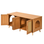 Cat Litter Box Enclosure Wooden Litter Box Furniture Hidden for 2 Cats V952-JSDMMSPWQ472W1G51V0