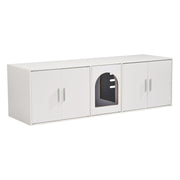 Cat Litter Box Enclosure Wooden Litter Box Furniture Hidden 57.9" White V952-JSDMMSPWQ57IKZ26TV0