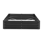 Metal Raised Garden Bed, 8 x 4 x 1 ft Outdoor Galvanized Planter Box, with Open Bottom, Large Planter Raised V952-JSFXZZC841FT6MVQ8V0