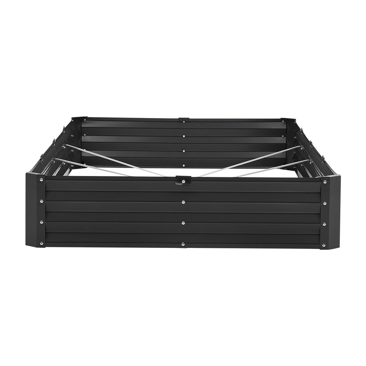 Metal Raised Garden Bed, 8 x 4 x 1 ft Outdoor Galvanized Planter Box, with Open Bottom, Large Planter Raised V952-JSFXZZC841FT6MVQ8V0