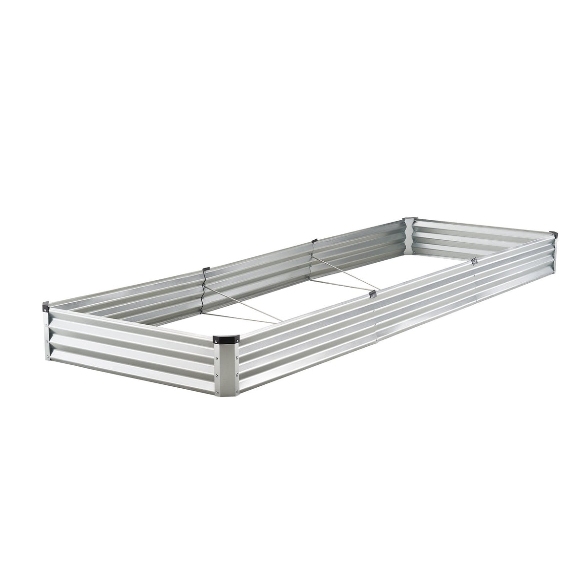 Metal Raised Garden Bed, 12 x 4 x 1 ft Outdoor Galvanized Planter Box, with Open Bottom, Large Planter Raised V952-JSFXZZCZFXDXNWRELV0