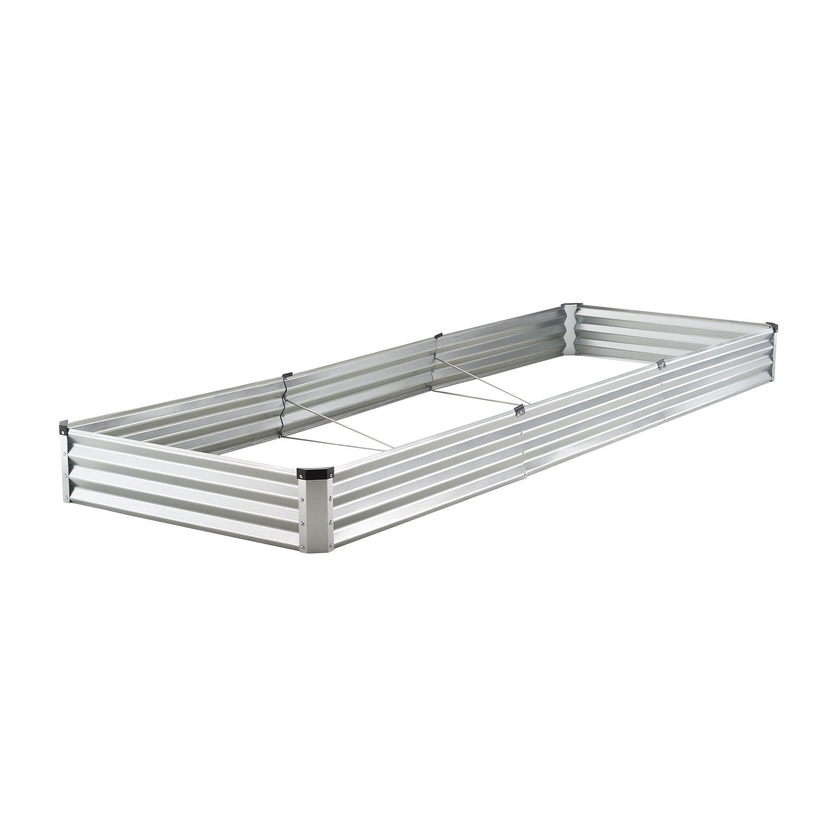 Metal Raised Garden Bed, 12 x 4 x 1 ft Outdoor Galvanized Planter Box, with Open Bottom, Large Planter Raised V952-JSFXZZCZFXDXNWRELV0