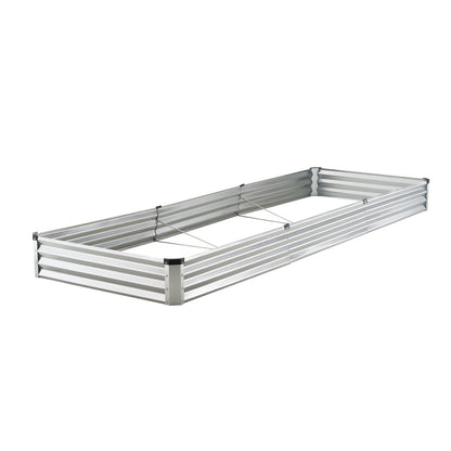 Metal Raised Garden Bed, 12 x 4 x 1 ft Outdoor Galvanized Planter Box, with Open Bottom, Large Planter Raised V952-JSFXZZCZFXDXNWRELV0