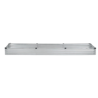 Metal Raised Garden Bed, 12 x 4 x 1 ft Outdoor Galvanized Planter Box, with Open Bottom, Large Planter Raised V952-JSFXZZCZFXDXNWRELV0