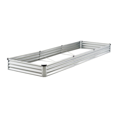 Metal Raised Garden Bed, 12 x 4 x 1 ft Outdoor Galvanized Planter Box, with Open Bottom, Large Planter Raised V952-JSFXZZCZFXDXNWRELV0