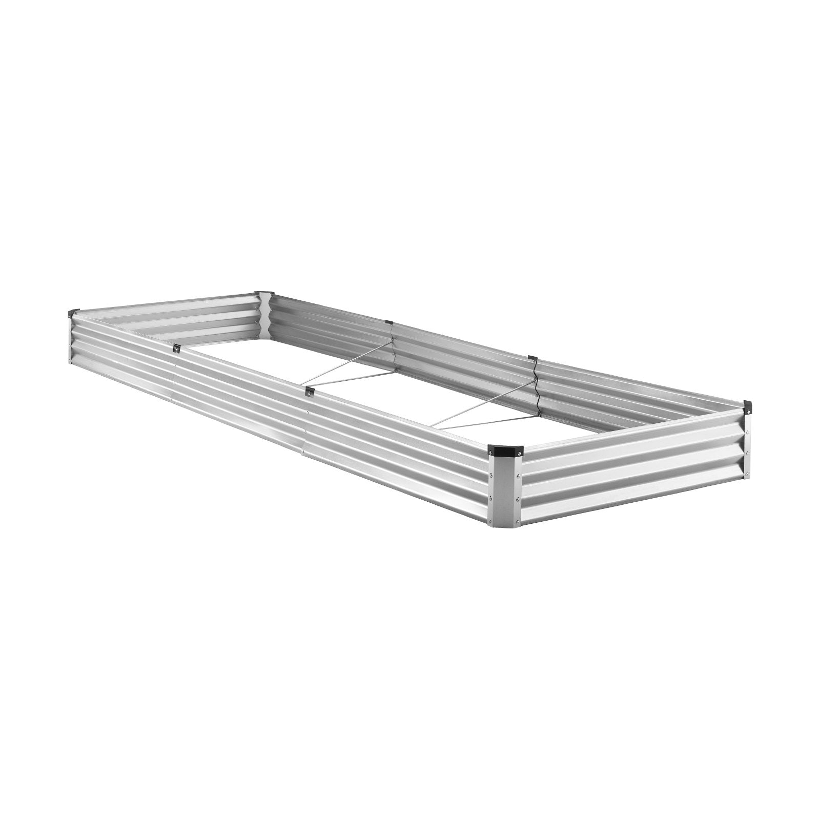 Metal Raised Garden Bed, 12 x 4 x 1 ft Outdoor Galvanized Planter Box, with Open Bottom, Large Planter Raised V952-JSFXZZCZFXDXNWRELV0