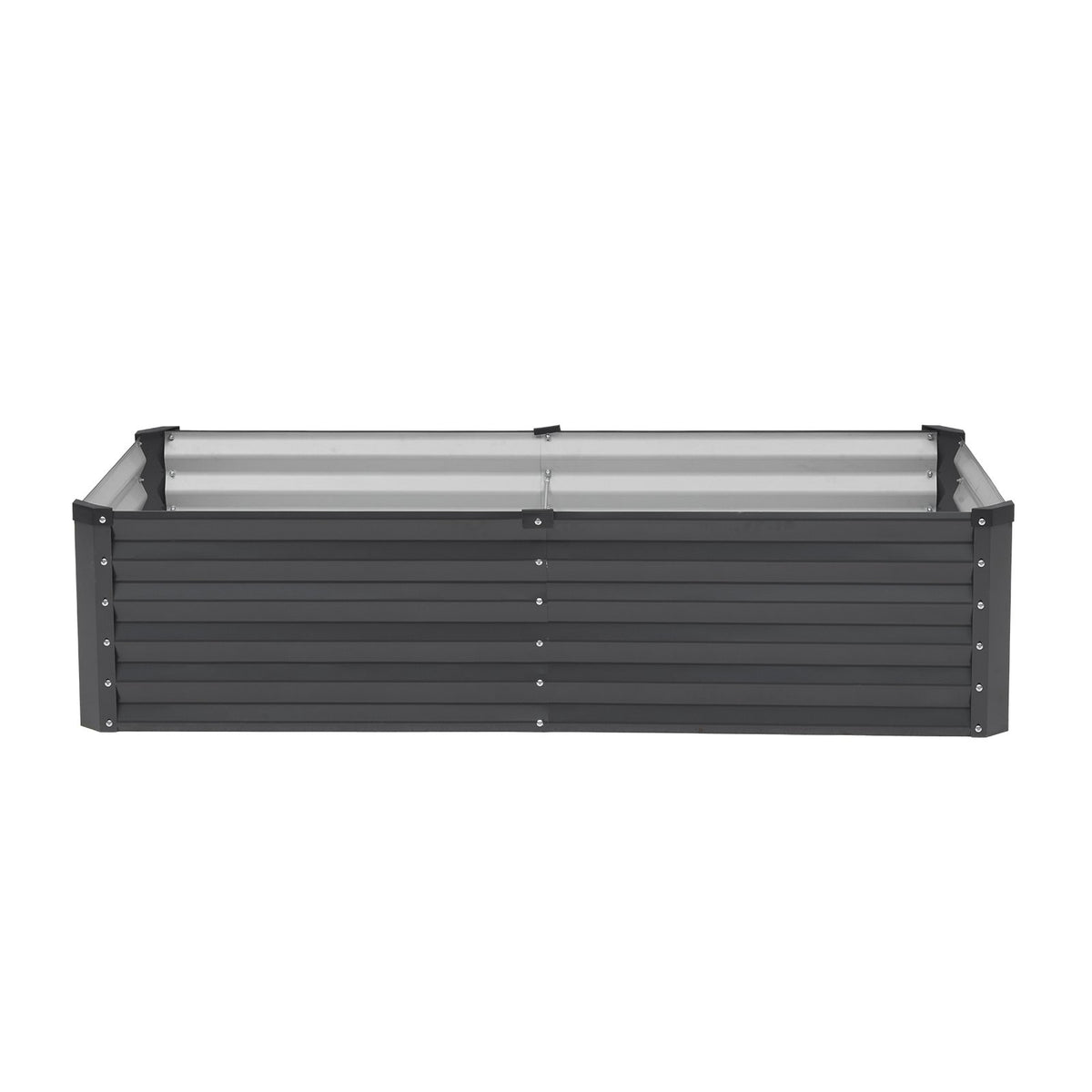 Metal Raised Garden Bed, 6 x 3 x 1.5 ft Outdoor Galvanized Planter Box, with Open Bottom, Large Planter V952-JSFXZZCZFXSHLZRC4V0