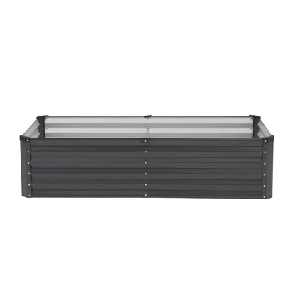 Metal Raised Garden Bed, 6 x 3 x 1.5 ft Outdoor Galvanized Planter Box, with Open Bottom, Large Planter V952-JSFXZZCZFXSHLZRC4V0