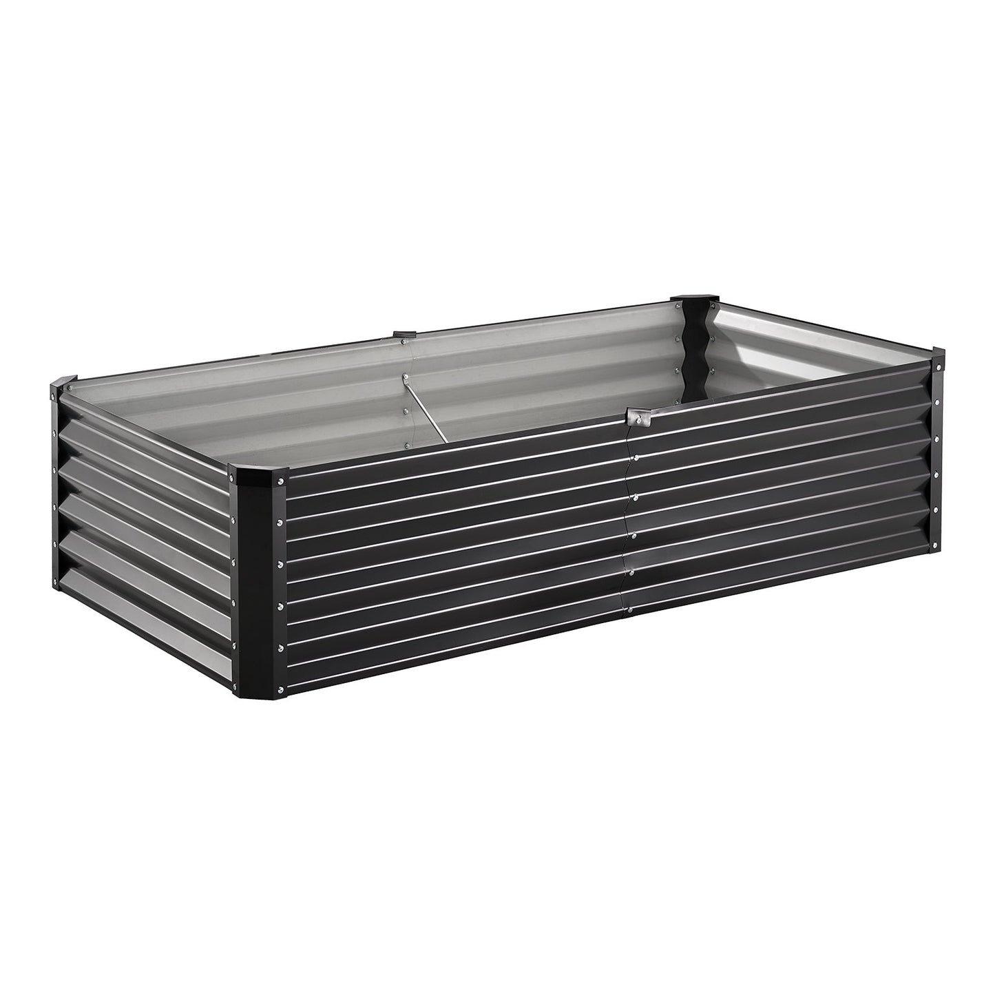 Metal Raised Garden Bed, 6 x 3 x 1.5 ft Outdoor Galvanized Planter Box, with Open Bottom, Large Planter V952-JSFXZZCZFXSHLZRC4V0