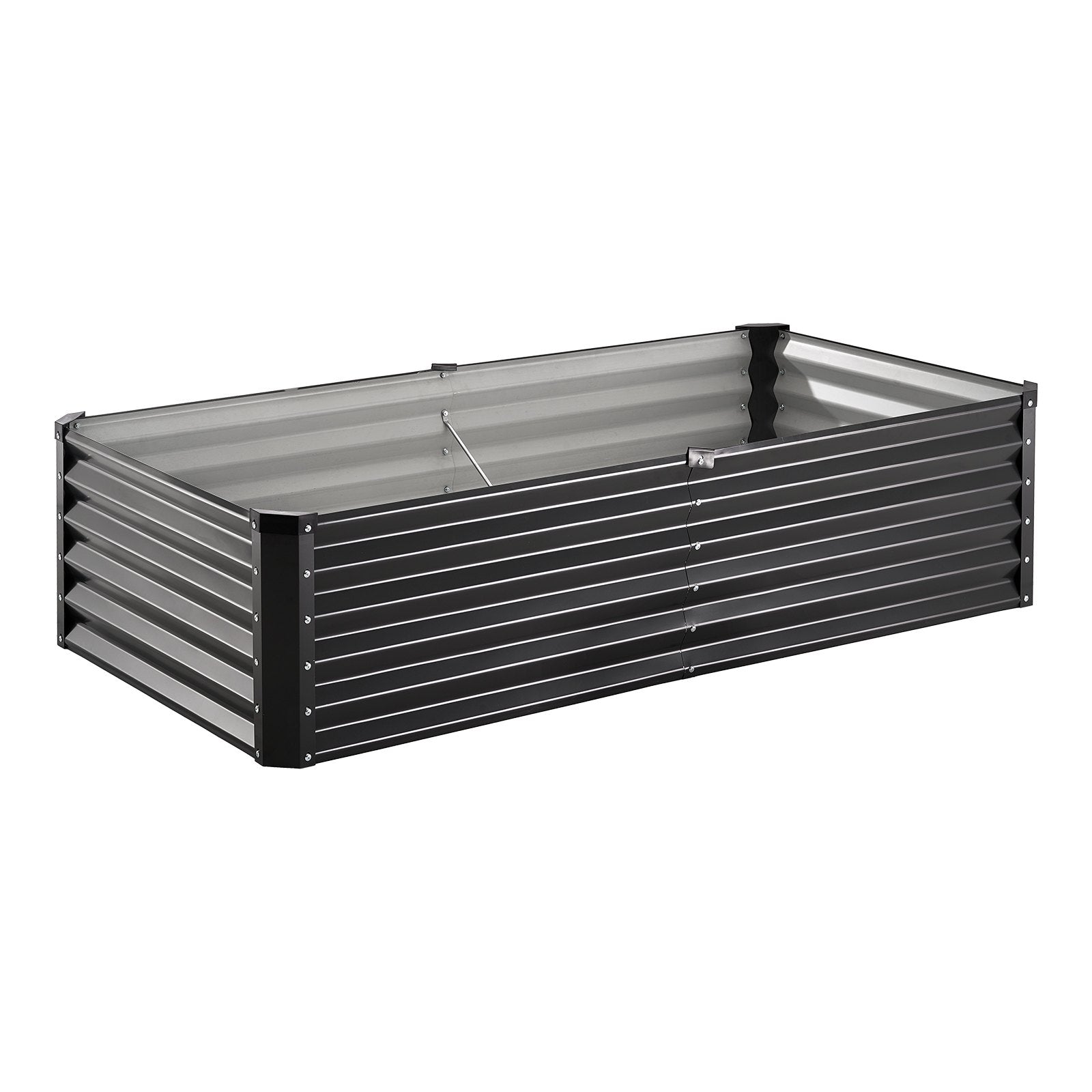 Metal Raised Garden Bed, 6 x 3 x 1.5 ft Outdoor Galvanized Planter Box, with Open Bottom, Large Planter V952-JSFXZZCZFXSHLZRC4V0