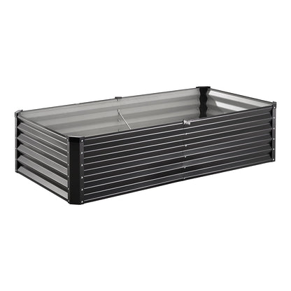 Metal Raised Garden Bed, 6 x 3 x 1.5 ft Outdoor Galvanized Planter Box, with Open Bottom, Large Planter V952-JSFXZZCZFXSHLZRC4V0