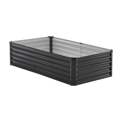 Metal Raised Garden Bed, 6 x 3 x 1.5 ft Outdoor Galvanized Planter Box, with Open Bottom, Large Planter V952-JSFXZZCZFXSHLZRC4V0