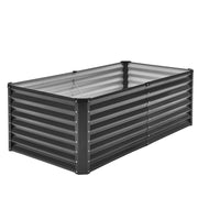 Metal Raised Garden Bed, 6 x 3 x 2 ft Outdoor Galvanized Planter Box, with Open Bottom, Large Planter Raised V952-JSFXZZCZFXSLG0SR1V0