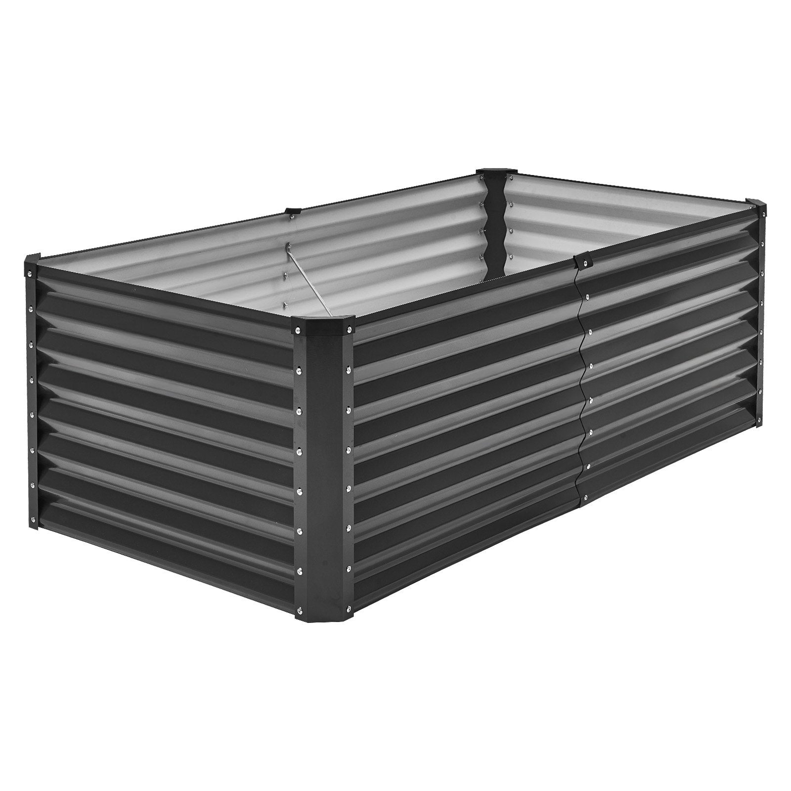Metal Raised Garden Bed, 6 x 3 x 2 ft Outdoor Galvanized Planter Box, with Open Bottom, Large Planter Raised V952-JSFXZZCZFXSLG0SR1V0