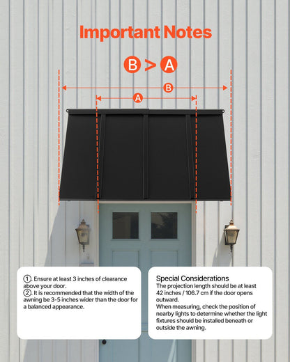 Fixed Metal Awning 1125 x 610 mm, Window Awning Door Canopy, Stable Triangle Steel Frame Awnings for Doors V952-JSGDSZYP44INH0EP0V0