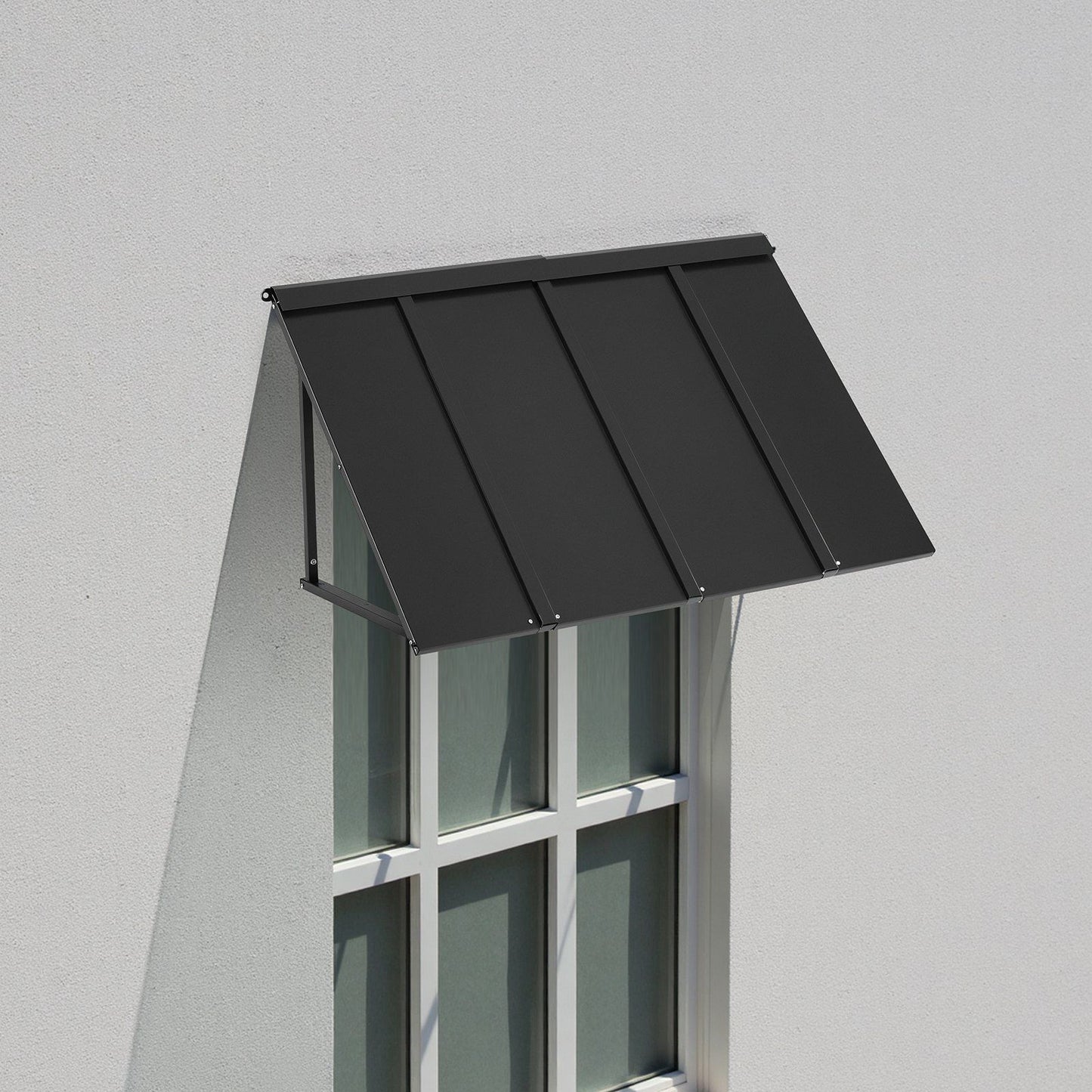 Fixed Metal Awning 1125 x 610 mm, Window Awning Door Canopy, Stable Triangle Steel Frame Awnings for Doors V952-JSGDSZYP44INH0EP0V0